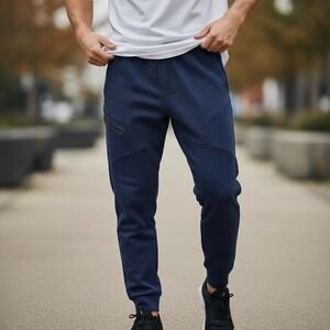 Under Armour UA Unstoppable Fleece Grid Joggers Mens  Medium Blue 1386544-410